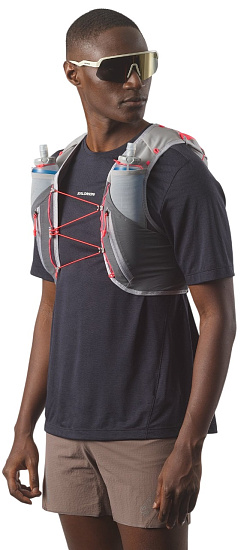 Рюкзак Salomon Adv Skin 12 Set Castelrock/Alloy/Neon Flame - Фото 8 большая