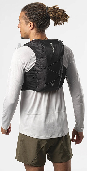 Рюкзак Salomon Active Skin 8 Set Black/Metal - Фото 5 большая