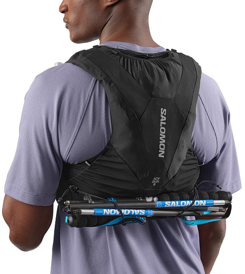 Рюкзак Salomon Adv Skin 5 Set Black - Фото 7 большая