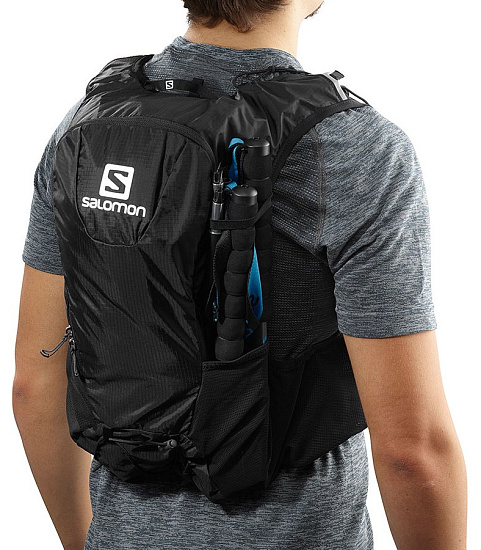 Рюкзак Salomon Bag Skin Pro 10 Set Black/Ebony - Фото 4 большая