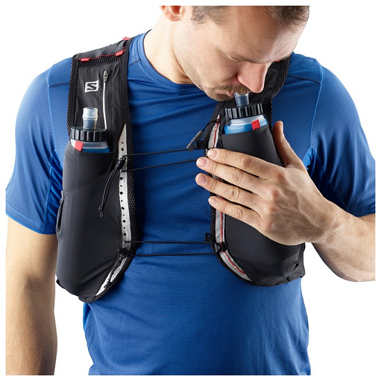 Рюкзак Salomon S-Lab Sense Ultra 5 Set Blue Transcend - Фото 4 большая