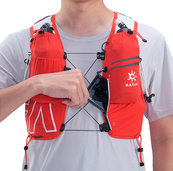 Беговой жилет Kailas Fuga Air 8 IV Red - Фото 3 большая