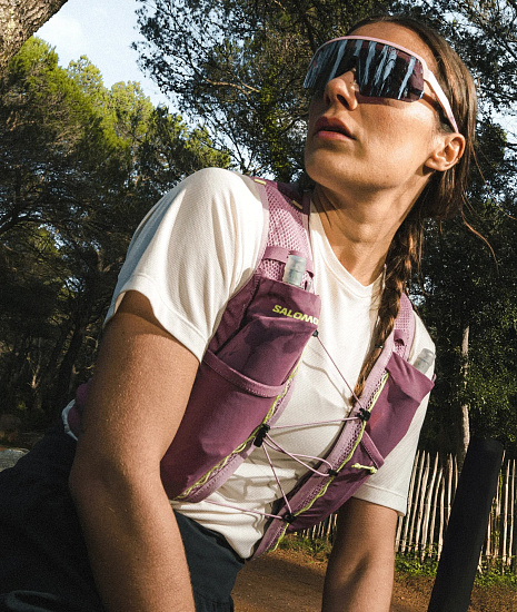Жилет женский Salomon Active Skin 4 Set Dusky Orchid/Dawn Pink - Фото 6 большая