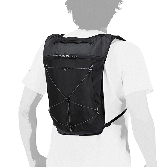 Рюкзак Mizuno Run Backpack 7 Black - Фото 2 большая