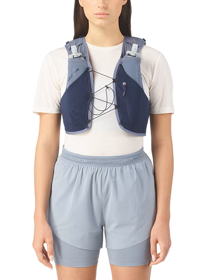 Жилет Salomon Adv Skin 5 Gradient Set Maritime Blue/Grisaille/Sunny Lime - Фото 3 большая