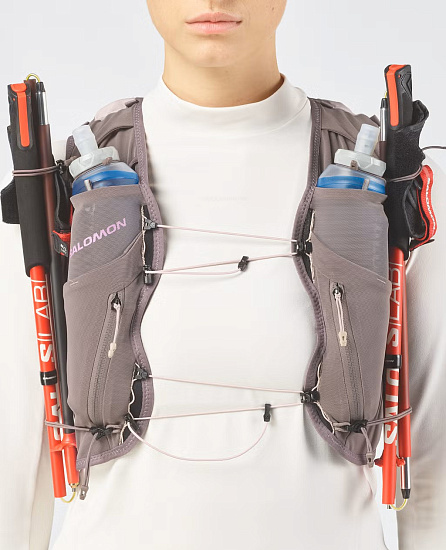 Жилет женский Salomon Adv Skin 12 Grad Set Iron/Shadow Gray/Iris Orchid - Фото 7 большая