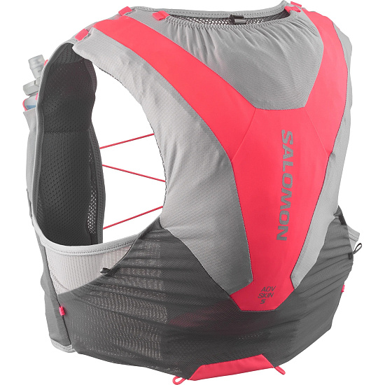 Жилет Salomon Adv Skin 5 Set Castelrock/Alloy/Neon Flame - Фото 2 большая