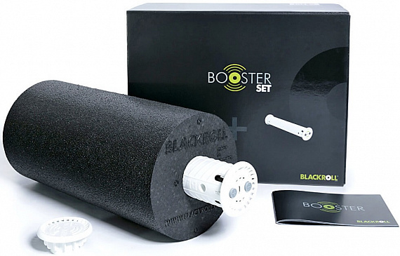 Массажный набор с вибрацией Blackroll Booster STD 31 см Черный  - Фото 1 большая