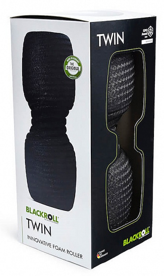 Массажный ролл Blackroll Twin Black - Фото 3 большая