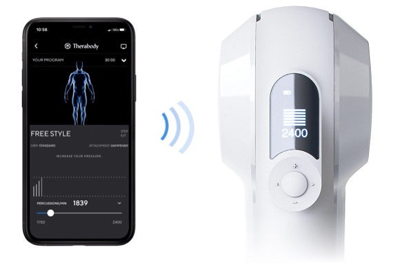 Перкуссионный массажер Theragun Elite White - Фото 5 большая