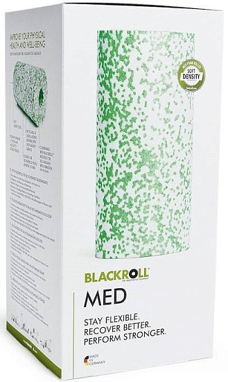 Массажный ролл мягкий Blackroll Med 30 см Белый-Зеленый - Фото 5 большая