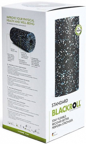 Массажный ролл стандарт Blackroll STD 30 см Черный/Голубой/Белый - Фото 7 большая
