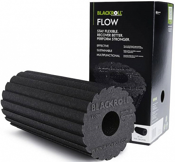 Массажный ролл стандарт Blackroll STD Flow 30 см Черный - Фото 5 большая