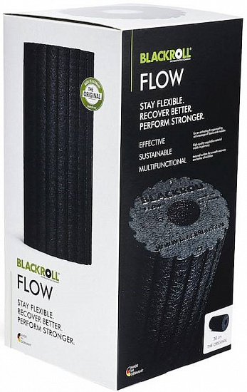 Массажный ролл стандарт Blackroll STD Flow 30 см Черный - Фото 6 большая