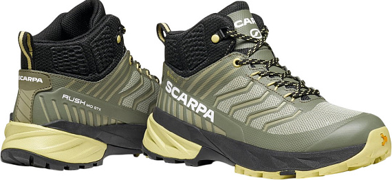 Ботинки детские Scarpa Rush Mid Gtx Sage/Dusty Yellow - Фото 3 большая