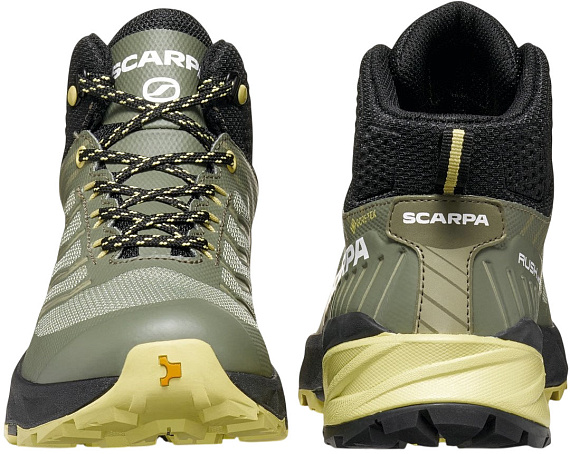 Ботинки детские Scarpa Rush Mid Gtx Sage/Dusty Yellow - Фото 5 большая