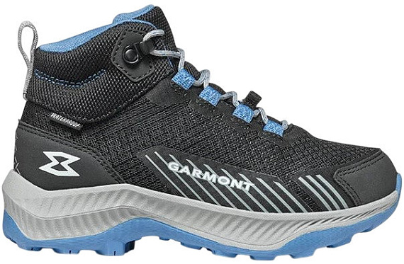 Ботинки детские Garmont Pulse Mid Wp Black/Coronet Blue - Фото 1 большая