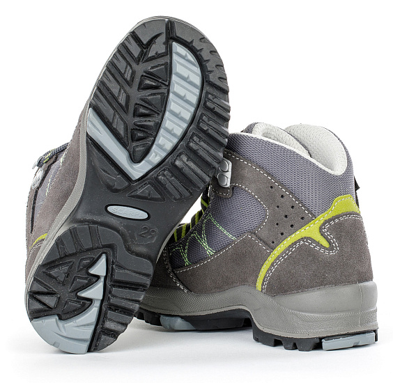 Ботинки детские Scarpa Cyclone Kid Nylone/Suede Smoke-Wildlime - Фото 3 большая