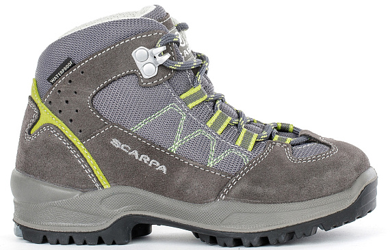 Ботинки детские Scarpa Cyclone Kid Nylone/Suede Smoke-Wildlime - Фото 1 большая