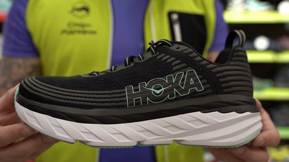 Кроссовки женские Hoka Bondi 6 Black/Aqua Sky