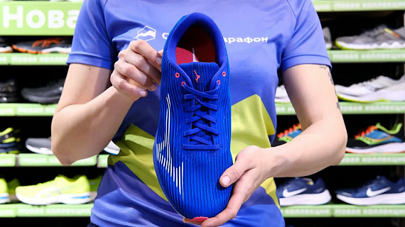 Кроссовки мужские Mizuno Wave Shadow 4 Син/Бел/Роз - Фото 2 большая