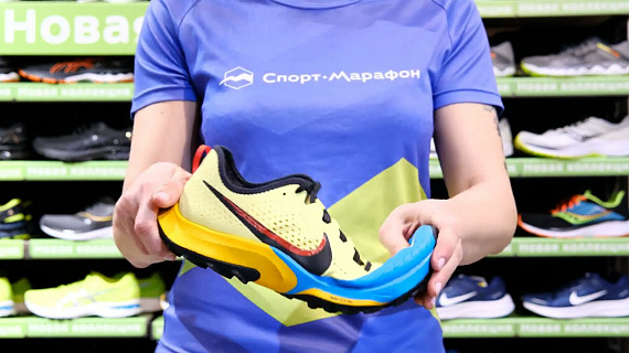 Кроссовки мужские Nike Air Zoom Terra Kiger 7 Limelight/Laser Blue/Dark Sulfur/Off Noir - Фото 2 большая