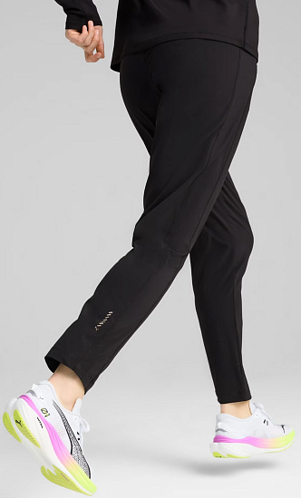 Брюки женские Puma Run Velocity Tapered Black - Фото 4 большая