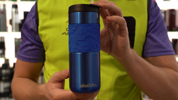 Термокружка Aladdin 470 Easy Grip Leak-Lock Blue - Фото 2 большая