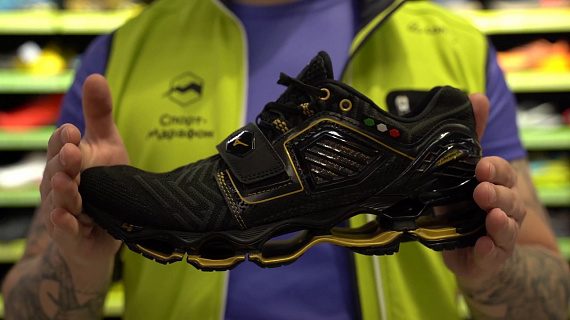 Кроссовки мужские Mizuno Wave Tenjin 4 Чер/Т.сер/Зол - Фото 2 большая