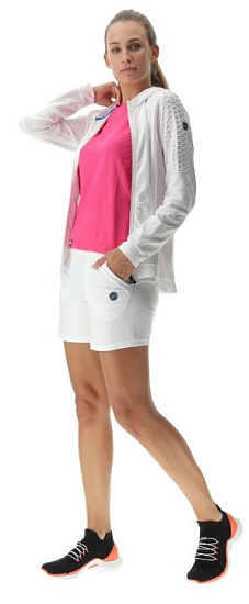 Куртка женская UYN Run Fit Ow Hooded Full Zip Lucent White - Фото 8 большая
