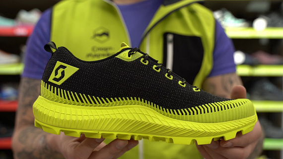 Кроссовки женские Scott Supertrac Ultra RC Black/Yellow - Фото 2 большая
