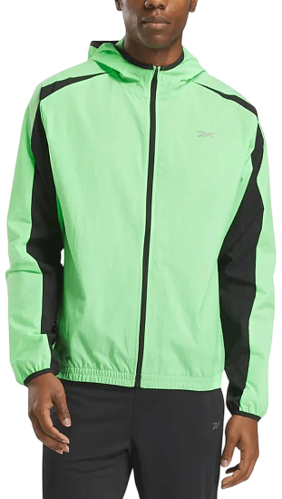 Куртка мужская Reebok Running Woven Зеленый - Фото 5 большая