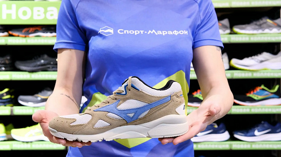 Кроссовки мужские Mizuno Sky Medal S Сер/Син - Фото 2 большая