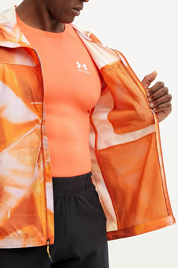 Куртка мужская The North Face Higher Run Wind Digital Orange Prisms Print - Фото 3 большая