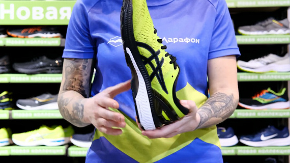 Кроссовки мужские ASICS Gel-Kayano 27 Lime Zest/Black - Фото 2 большая